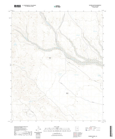 United States Geological Survey Dourine Canyon, AZ (2021, 24000-Scale) digital map