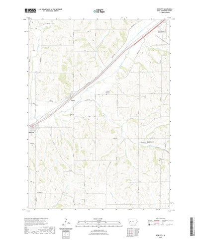 United States Geological Survey Dow City, IA (2022, 24000-Scale) digital map
