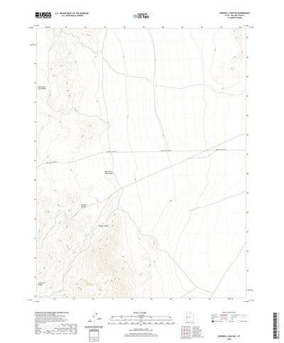 United States Geological Survey Dowdell Canyon, UT (2020, 24000-Scale) digital map