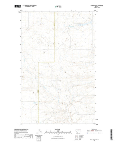 United States Geological Survey Down Reservoir, MT (2020, 24000-Scale) digital map