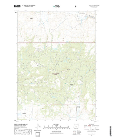 United States Geological Survey Drake Butte, OR (2020, 24000-Scale) digital map
