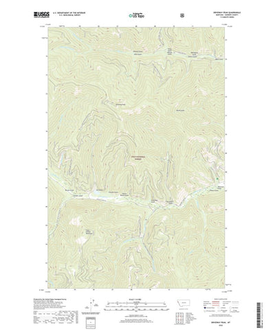 United States Geological Survey Driveway Peak, MT (2020, 24000-Scale) digital map