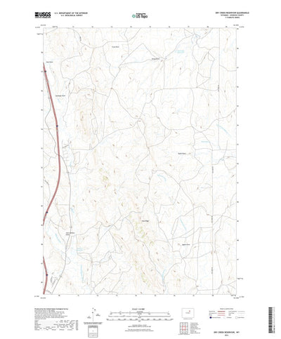 United States Geological Survey Dry Creek Reservoir, WY (2021, 24000-Scale) digital map