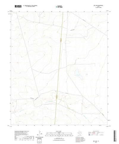 United States Geological Survey Dry Lake, TX (2022, 24000-Scale) digital map