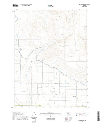 United States Geological Survey Dry Sheep Creek, NE (2021, 24000-Scale) digital map