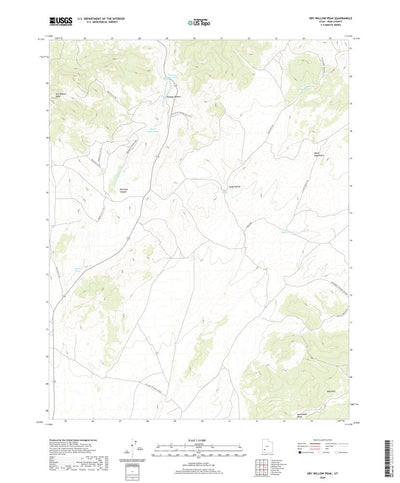 United States Geological Survey Dry Willow Peak, UT (2020, 24000-Scale) digital map