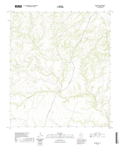United States Geological Survey Dryden NE, TX (2022, 24000-Scale) digital map