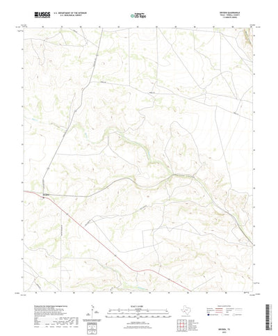 United States Geological Survey Dryden, TX (2022, 24000-Scale) digital map