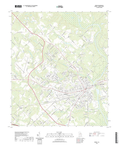 United States Geological Survey Dublin, GA (2020, 24000-Scale) digital map