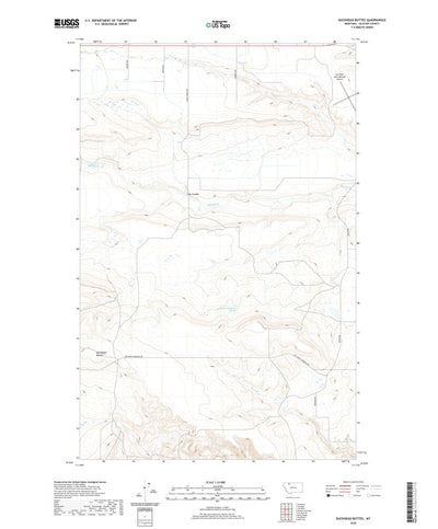 United States Geological Survey Duckhead Buttes, MT (2020, 24000-Scale) digital map