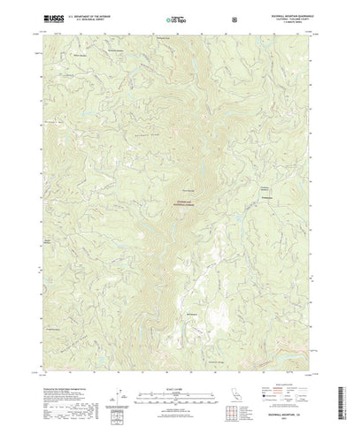 United States Geological Survey Duckwall Mountain, CA (2021, 24000-Scale) digital map