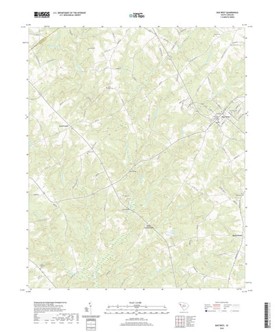 United States Geological Survey Due West, SC (2020, 24000-Scale) digital map