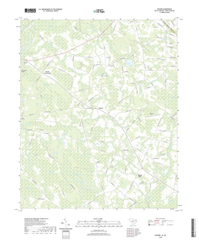United States Geological Survey Duford, SC (2020, 24000-Scale) digital map