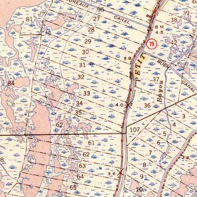 United States Geological Survey Dulac, LA (1944, 62500-Scale) digital map
