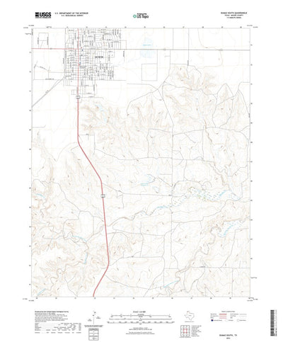 United States Geological Survey Dumas South, TX (2022, 24000-Scale) digital map