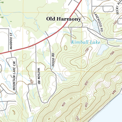 United States Geological Survey Dunaway Mountain, AL (2020, 24000-Scale) digital map