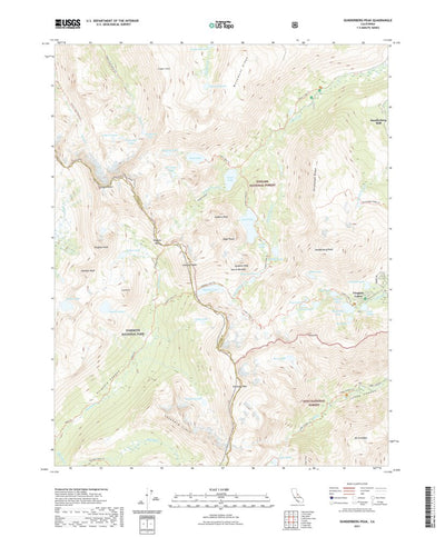United States Geological Survey Dunderberg Peak, CA (2021, 24000-Scale) digital map