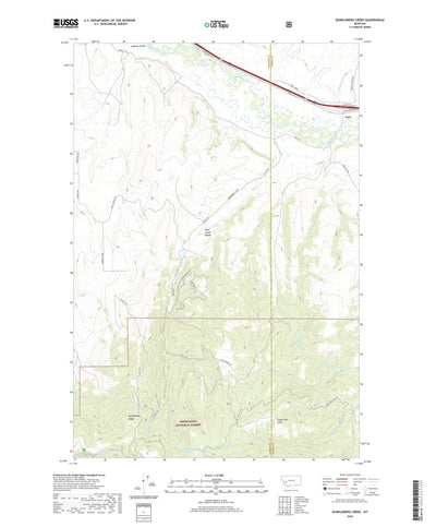 United States Geological Survey Dunkleberg Creek, MT (2020, 24000-Scale) digital map