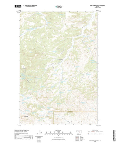 United States Geological Survey Dunn Mountain North, MT (2020, 24000-Scale) digital map