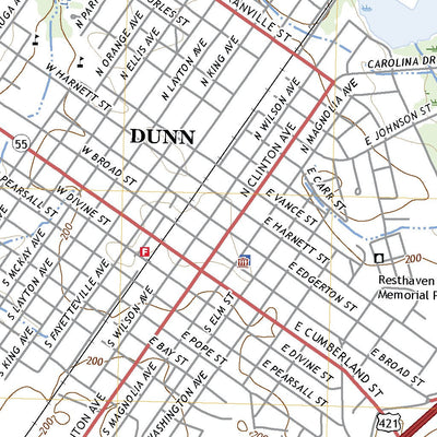 United States Geological Survey Dunn, NC (2022, 24000-Scale) digital map