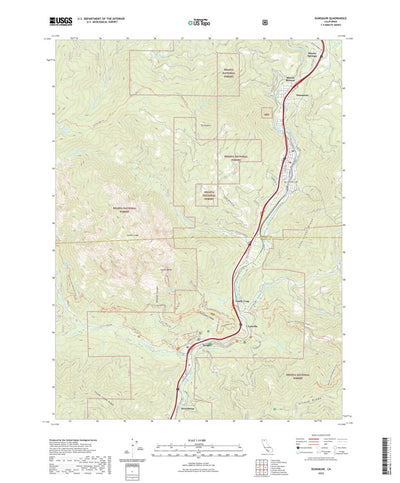 United States Geological Survey Dunsmuir, CA (2022, 24000-Scale) digital map