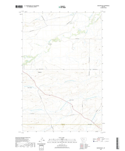 United States Geological Survey Dupuyer East, MT (2020, 24000-Scale) digital map