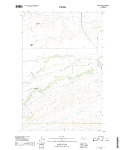 United States Geological Survey Dupuyer West, MT (2020, 24000-Scale) digital map