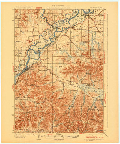 United States Geological Survey Durand, WI (1932, 62500-Scale) digital map