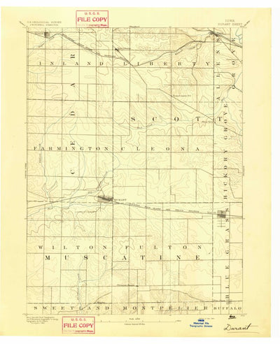 United States Geological Survey Durant, IA (1894, 62500-Scale) digital map