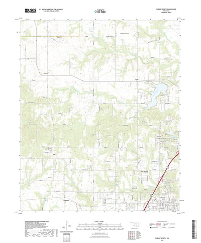 United States Geological Survey Durant North, OK (2022, 24000-Scale) digital map