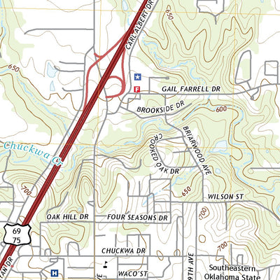United States Geological Survey Durant North, OK (2022, 24000-Scale) digital map
