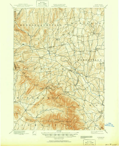 United States Geological Survey Durham, NY (1894, 62500-Scale) digital map