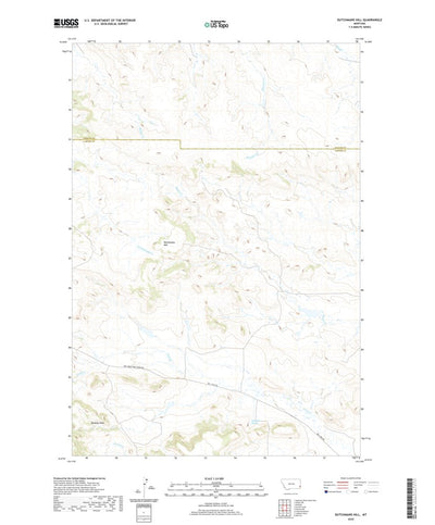 United States Geological Survey Dutchmans Hill, MT (2020, 24000-Scale) digital map