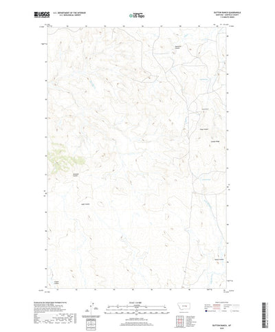 United States Geological Survey Dutton Ranch, MT (2020, 24000-Scale) digital map