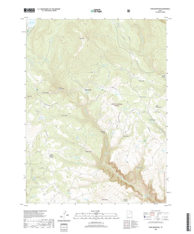 United States Geological Survey Dyer Mountain, UT (2020, 24000-Scale) digital map