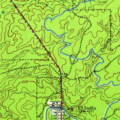 United States Geological Survey Eagle Pass, TX (1940, 62500-Scale) digital map