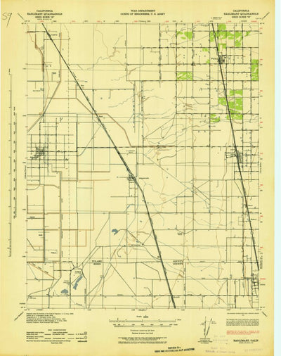 United States Geological Survey Earlimart, CA (1942, 62500-Scale) digital map
