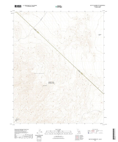 United States Geological Survey East of Chloride City, CA (2021, 24000-Scale) digital map