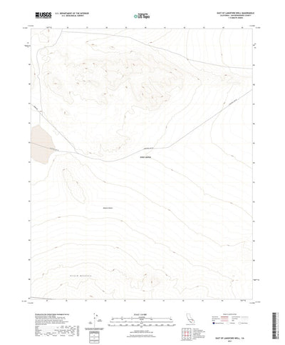 United States Geological Survey East of Langford Well, CA (2021, 24000-Scale) digital map