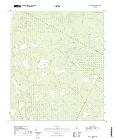 United States Geological Survey East of Ludowici, GA (2020, 24000-Scale) digital map