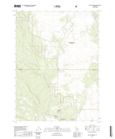 United States Geological Survey East of Pondosa, CA (2021, 24000-Scale) digital map