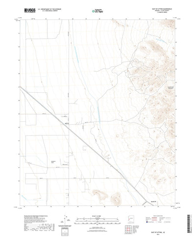 United States Geological Survey East of Utting, AZ (2021, 24000-Scale) digital map