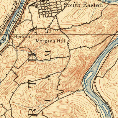 United States Geological Survey Easton, PA-NJ (1890, 62500-Scale) digital map