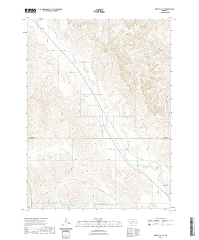 United States Geological Survey Eddyville SW, NE (2021, 24000-Scale) digital map