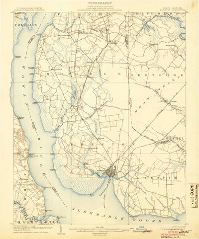 United States Geological Survey Edenton, NC (1904, 62500-Scale) digital map