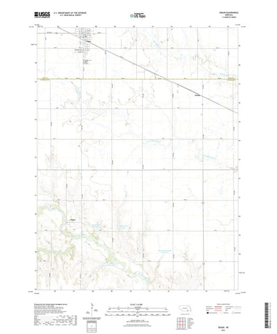 United States Geological Survey Edgar, NE (2021, 24000-Scale) digital map