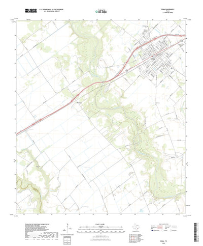 United States Geological Survey Edna, TX (2022, 24000-Scale) digital map