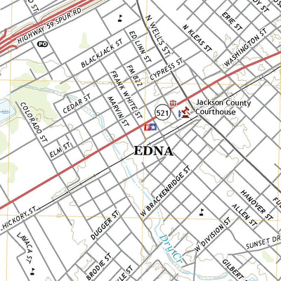 United States Geological Survey Edna, TX (2022, 24000-Scale) digital map