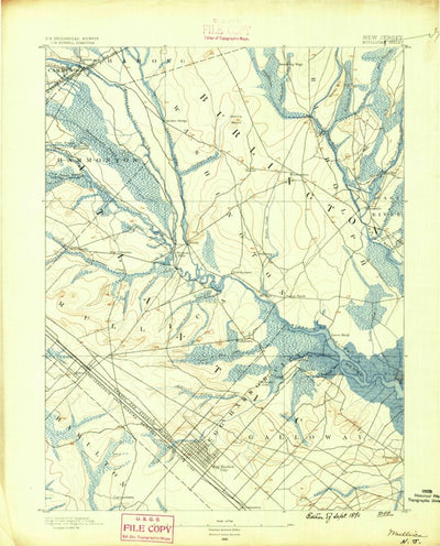 United States Geological Survey Egg Harbor, NJ (1890, 62500-Scale) digital map
