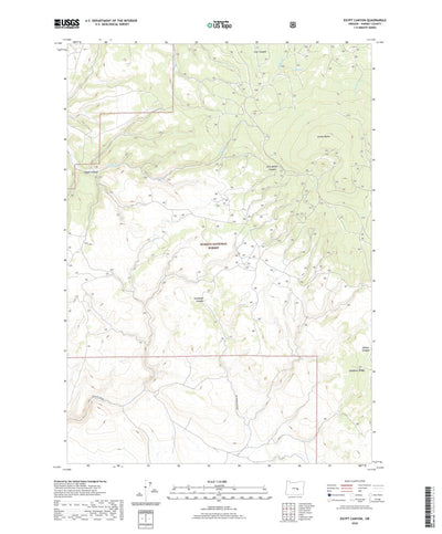 United States Geological Survey Egypt Canyon, OR (2020, 24000-Scale) digital map